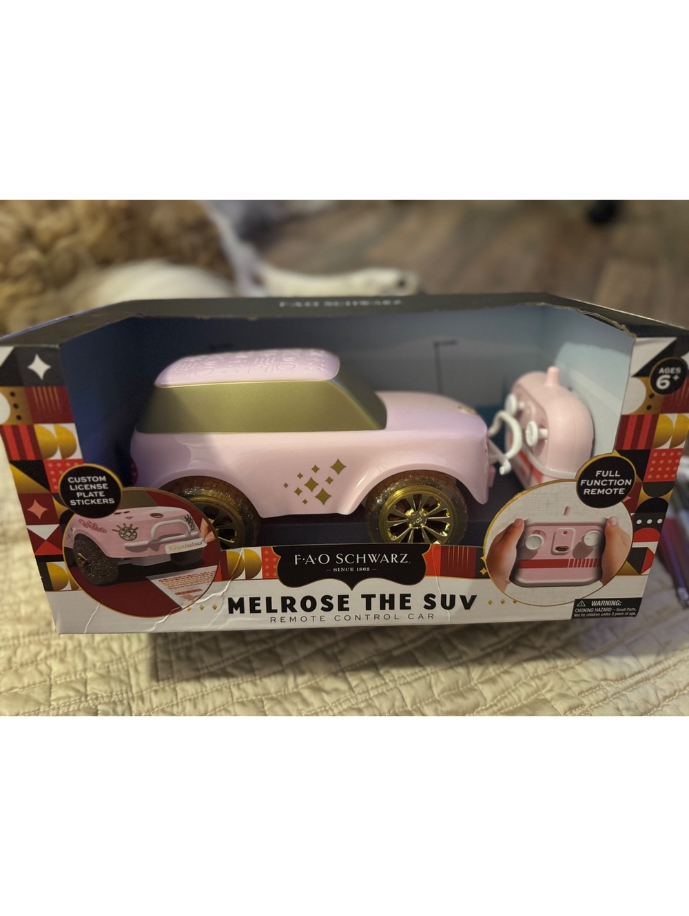 F.A.O. Schwarz Melrose Remote Control Car - Pink with Stickers